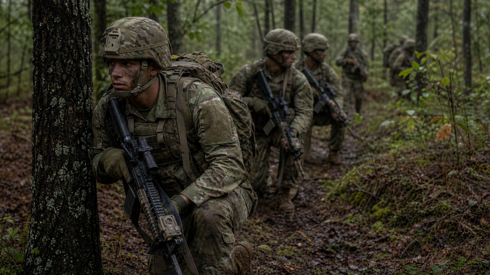 Ultra photorealistic defense image for Army Infantry: What They Do and How They Lead the Fight