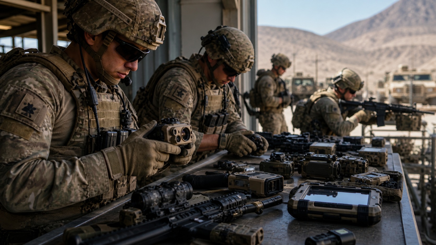 Ultra photorealistic defense image for Army Weapons of 2025: The Tech Transforming Modern Combat