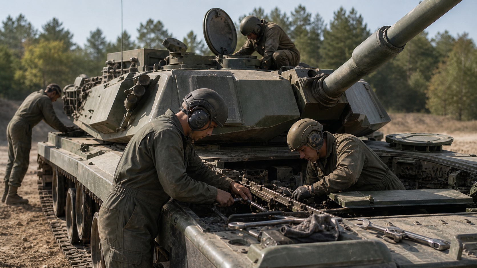 Ultra photorealistic defense image for Inside the Army’s Armored Forces: Tanks, Crews, and Combat Power