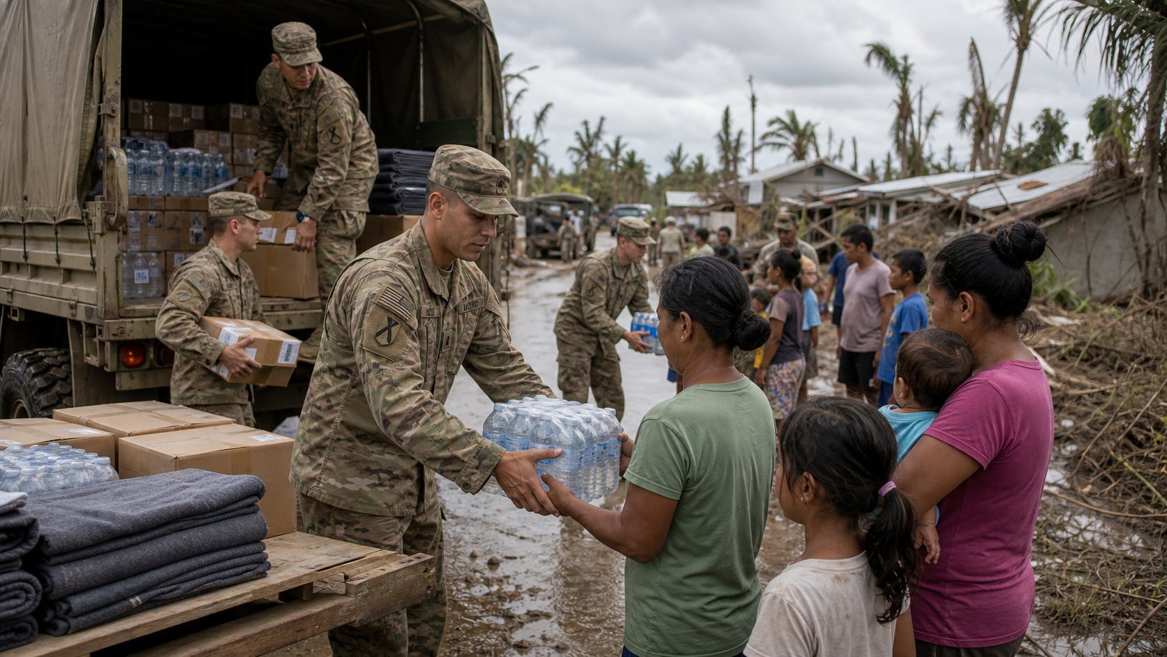 Ultra photorealistic defense image for What the Army Actually Does During Humanitarian Missions