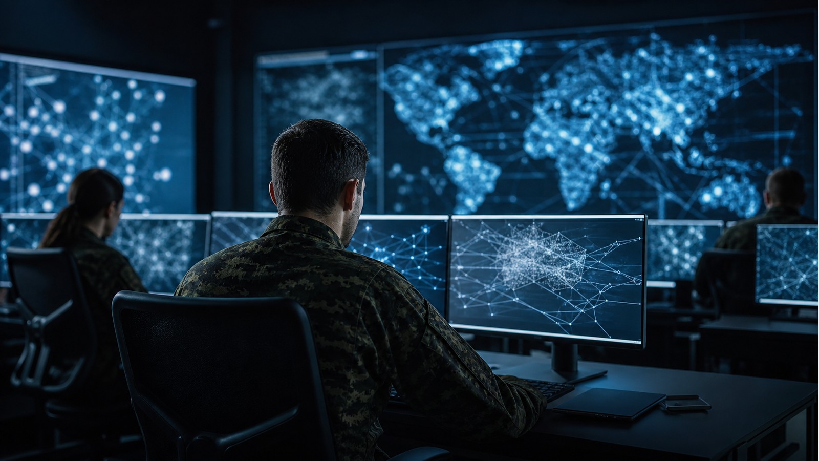 Editorial defense image for Cyber & Information Warfare 101: How Digital Battles Shape Modern War.