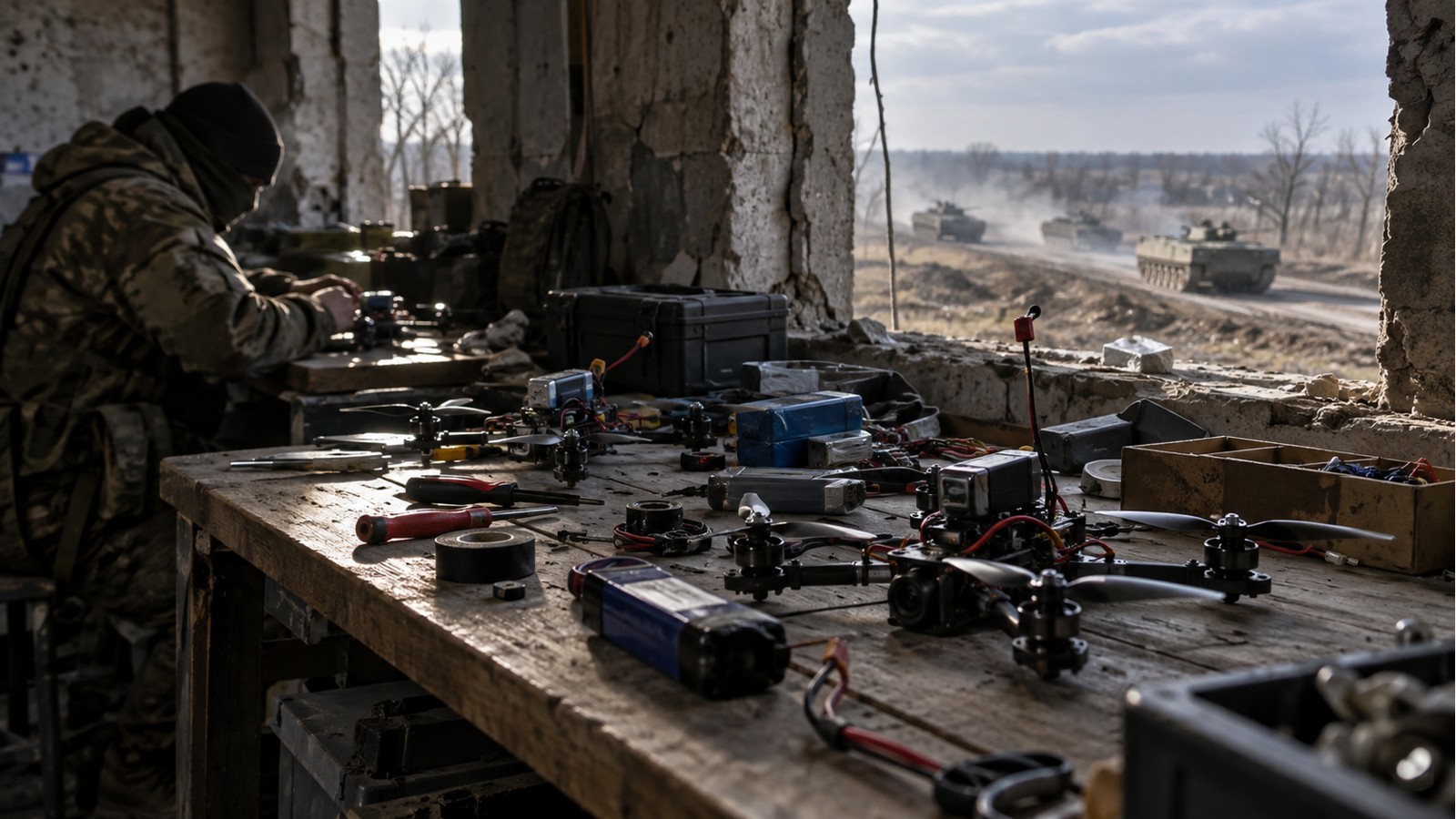 Editorial defense image for FPV Drones and Guerrilla Tactics: How Low-Cost Systems Threaten Modern Forces.
